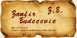 Zamfir Budečević vizit kartica